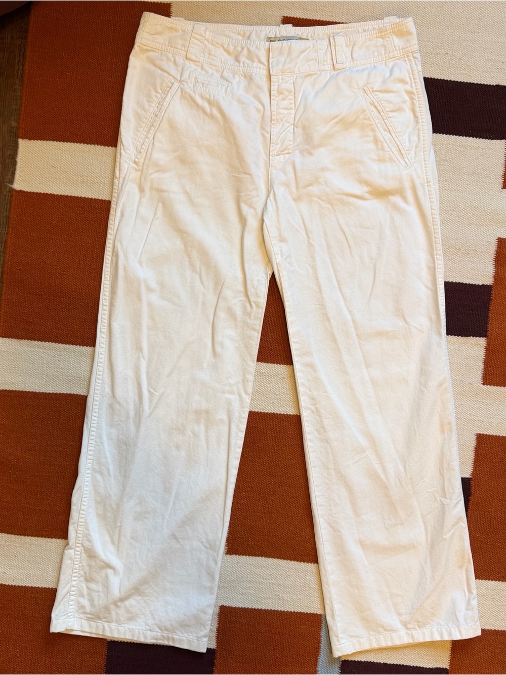 Balenciaga White Womens Cotton Chinos